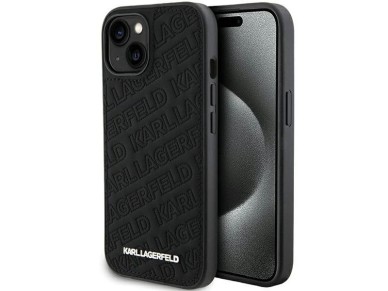 Karl Lagerfeld Quilted K Pattern case for iPhone 15 - black Karl Lagerfeld Quilted K Pattern case for iPhone 15 - black