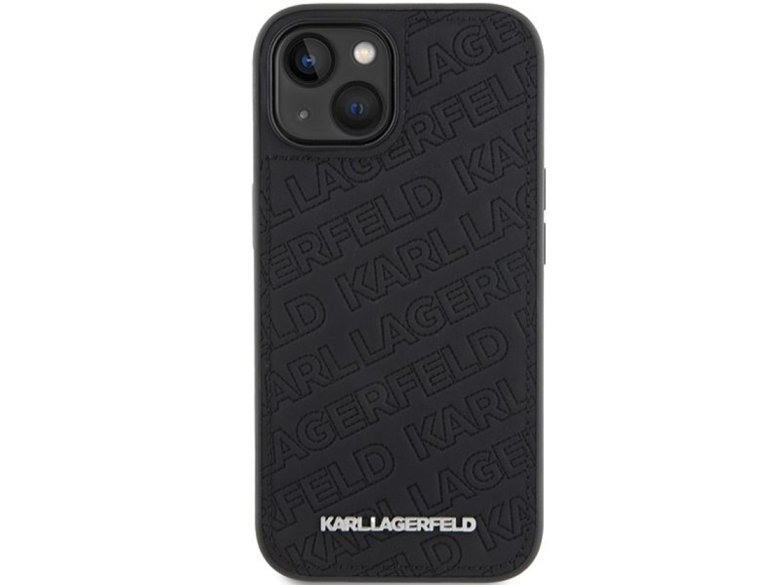 Karl Lagerfeld Quilted K Pattern case for iPhone 15 - black