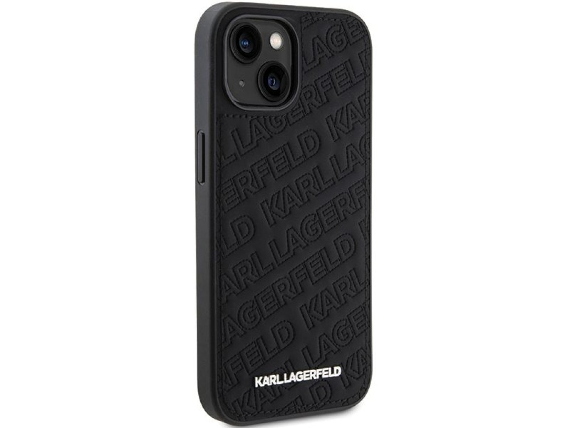 Karl Lagerfeld Quilted K Pattern case for iPhone 15 - black