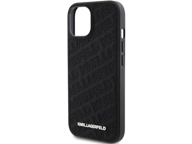 Karl Lagerfeld Quilted K Pattern case for iPhone 15 - black Karl Lagerfeld Quilted K Pattern case for iPhone 15 - black