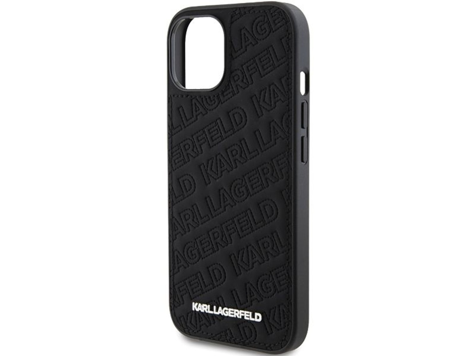 Karl Lagerfeld Quilted K Pattern case for iPhone 15 - black