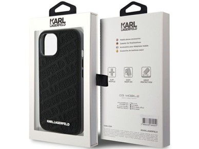 Karl Lagerfeld Quilted K Pattern case for iPhone 15 - black Karl Lagerfeld Quilted K Pattern case for iPhone 15 - black