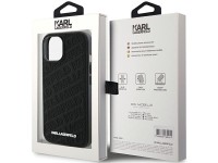 Karl Lagerfeld Quilted K Pattern case for iPhone 15 - black Karl Lagerfeld Quilted K Pattern case for iPhone 15 - black