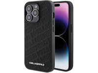 Capa para iPhone 15 Pro com estampa matelassê em K de Karl Lagerfeld - Preta Capa para iPhone 15 Pro com estampa matelassê em K de Karl Lagerfeld - Preta