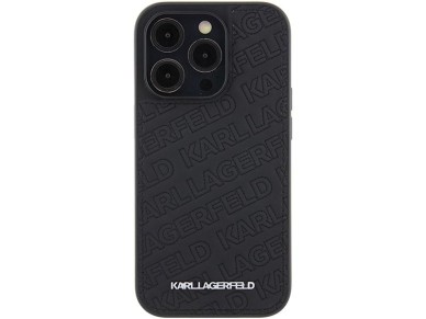 Karl Lagerfeld Quilted K Pattern iPhone 15 Pro Case - Black Karl Lagerfeld Quilted K Pattern iPhone 15 Pro Case - Black