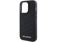 Capa para iPhone 15 Pro com estampa matelassê em K de Karl Lagerfeld - Preta Capa para iPhone 15 Pro com estampa matelassê em K de Karl Lagerfeld - Preta