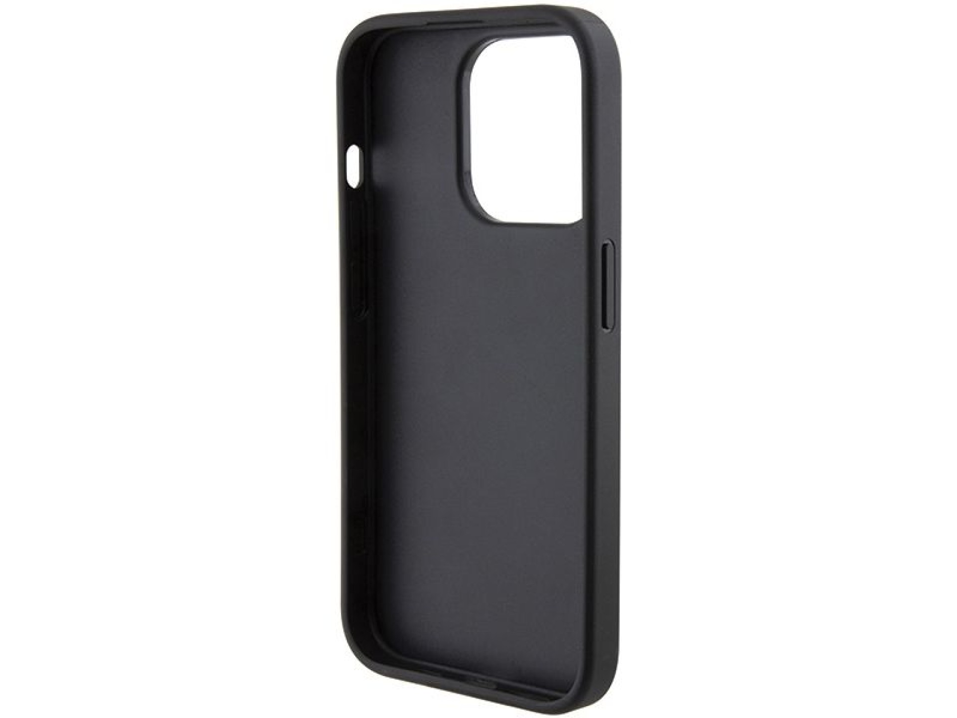 Capa para iPhone 15 Pro com estampa matelassê em K de Karl Lagerfeld - Preta