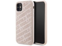 Capa Karl Lagerfeld com estampa K acolchoada para iPhone 11/Xr - rosa