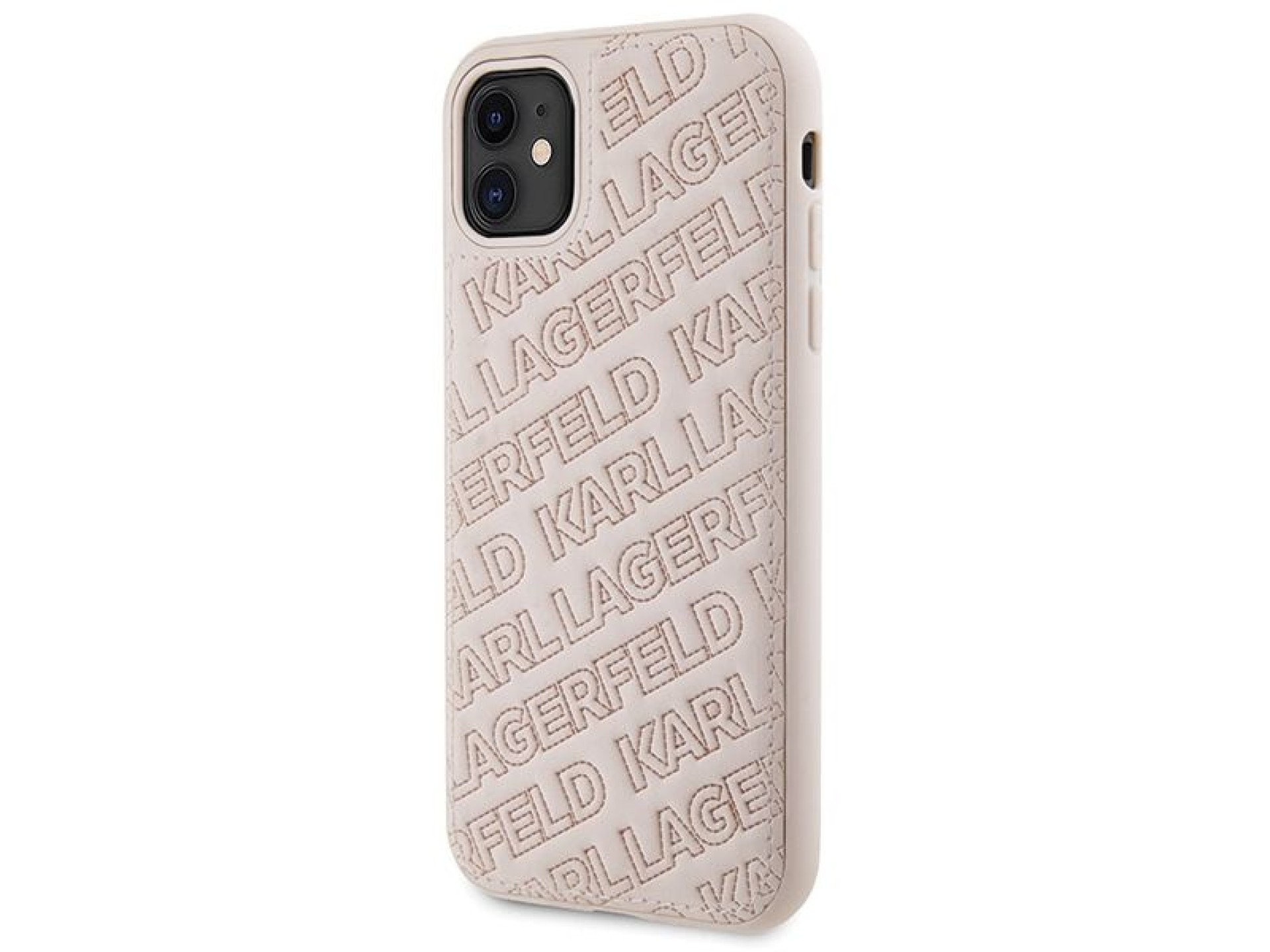 Karl Lagerfeld Quilted K Pattern case for iPhone 11 / Xr - pink