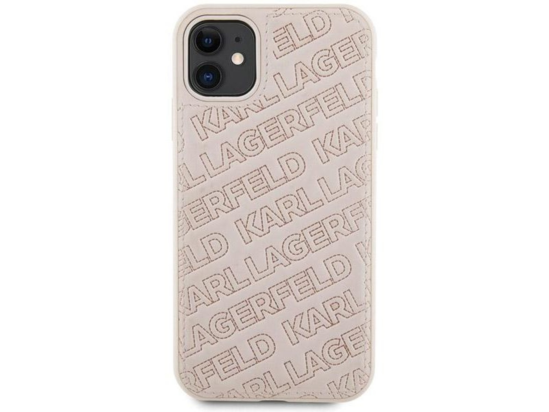 Karl Lagerfeld Quilted K Pattern case for iPhone 11 / Xr - pink