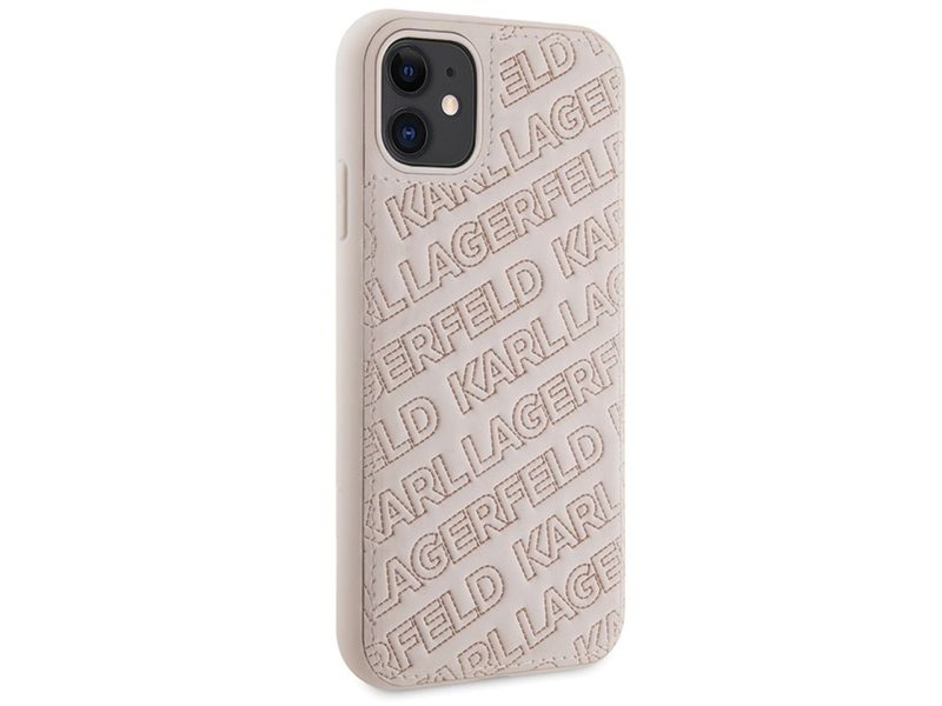 Karl Lagerfeld Quilted K Pattern case for iPhone 11 / Xr - pink
