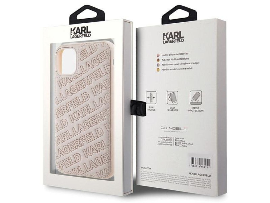 Karl Lagerfeld Quilted K Pattern case for iPhone 11 / Xr - pink