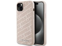 Karl Lagerfeld Quilted K Pattern case for iPhone 15 Plus / 14 Plus - pink Karl Lagerfeld Quilted K Pattern case for iPhone 15 Plus / 14 Plus - pink
