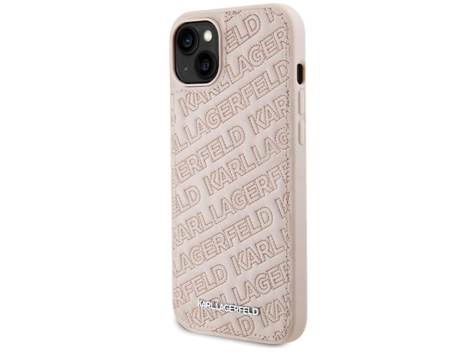 Karl Lagerfeld Quilted K Pattern case for iPhone 15 Plus / 14 Plus - pink