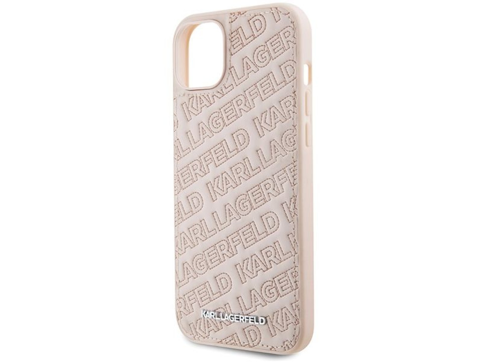 Karl Lagerfeld Quilted K Pattern case for iPhone 15 Plus / 14 Plus - pink