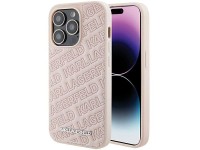Karl Lagerfeld Quilted K Pattern case for iPhone 15 Pro Max - pink