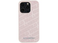 Karl Lagerfeld Quilted K Pattern case for iPhone 15 Pro Max - pink