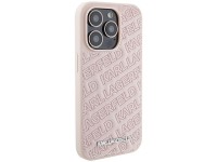 Karl Lagerfeld Quilted K Pattern case for iPhone 15 Pro Max - pink