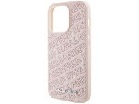Karl Lagerfeld Quilted K Pattern case for iPhone 15 Pro Max - pink