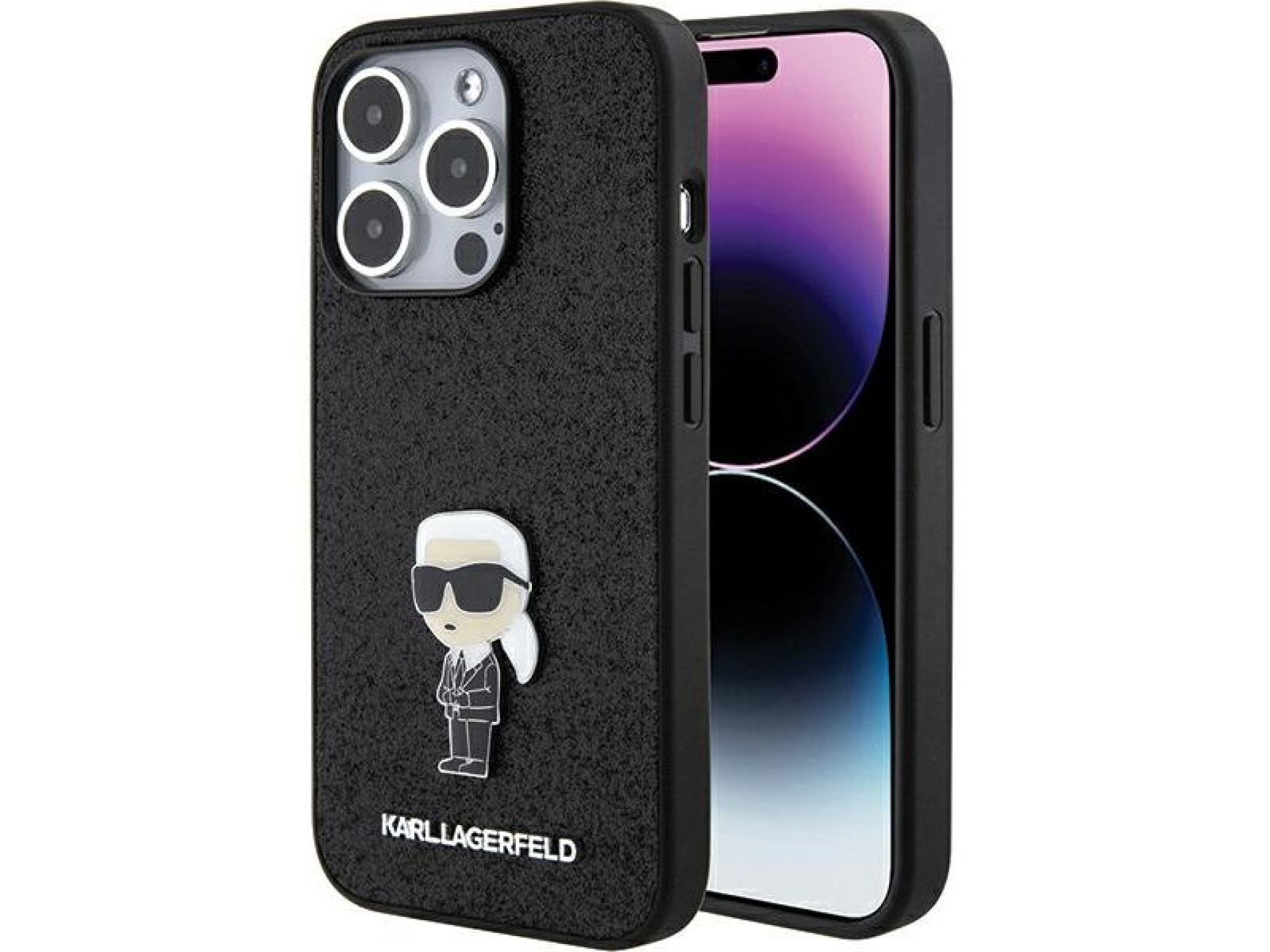 Capa para iPhone 15 Pro Karl Lagerfeld KLHCP15LGKNPSK - Preta
