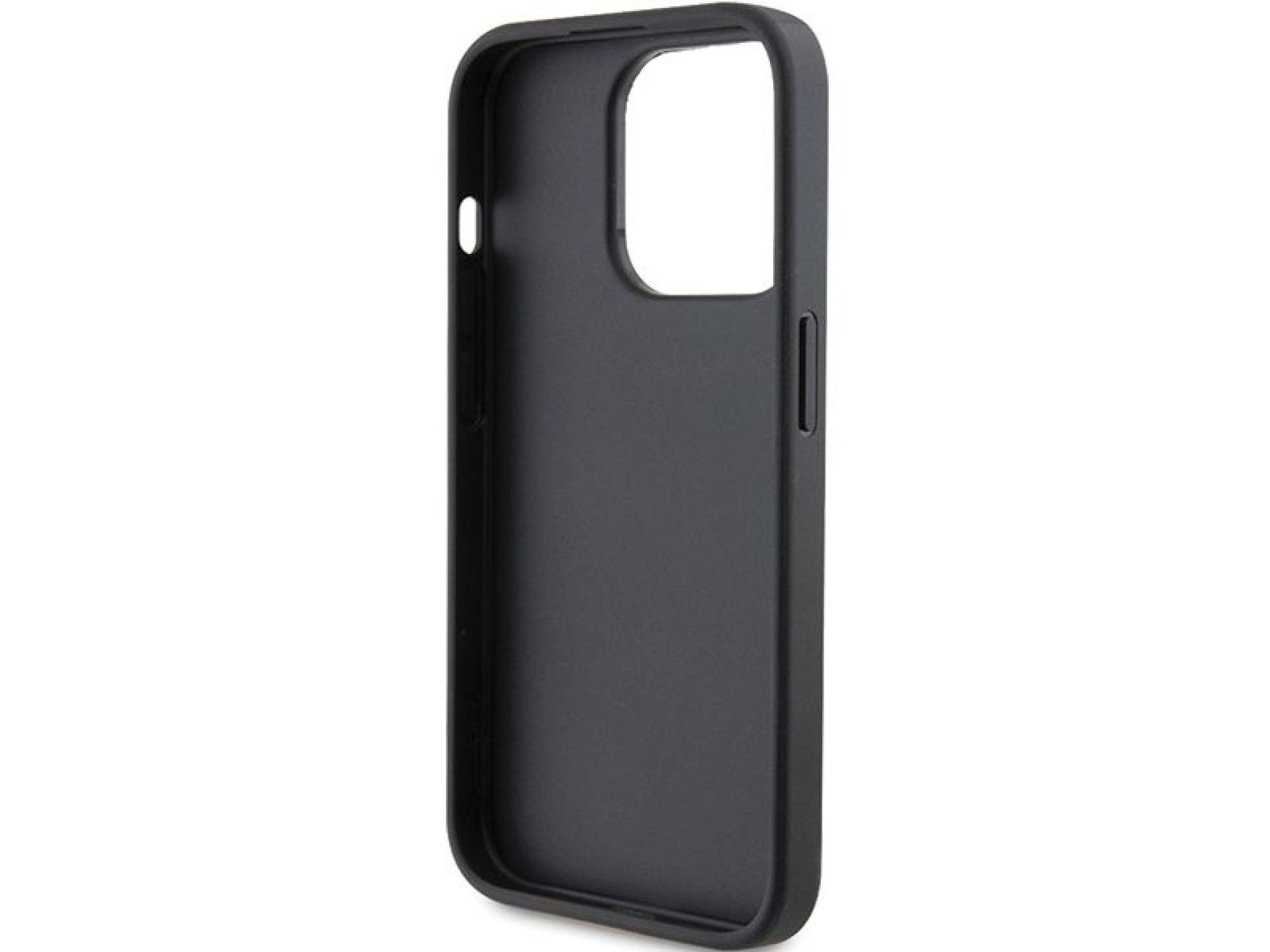 Funda Karl Lagerfeld Saffiano Cardslot Karl&Choupette con pin metálico para iPhone 15 Pro - negra