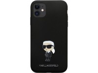 Karl Lagerfeld KLHCN61SMHKNPK case for iPhone 11 / Xr - black Silicone Ikonik Metal Pin Karl Lagerfeld KLHCN61SMHKNPK case for iPhone 11 / Xr - black Silicone Ikonik Metal Pin