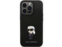 Capa Karl Lagerfeld KLHCP14XSMHKNPK para iPhone 14 Pro Max 6.7" - Silicone preto Ikonik com pino de Capa Karl Lagerfeld KLHCP14XSMHKNPK para iPhone 14 Pro Max 6.7" - Silicone preto Ikonik com pino de