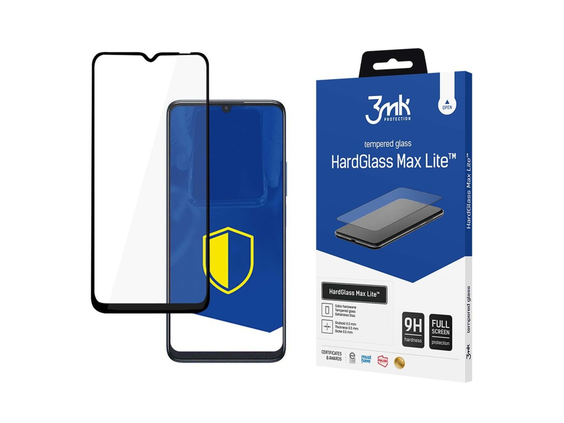 3mk HardGlass Max Lite Black tempered glass for TCL 505