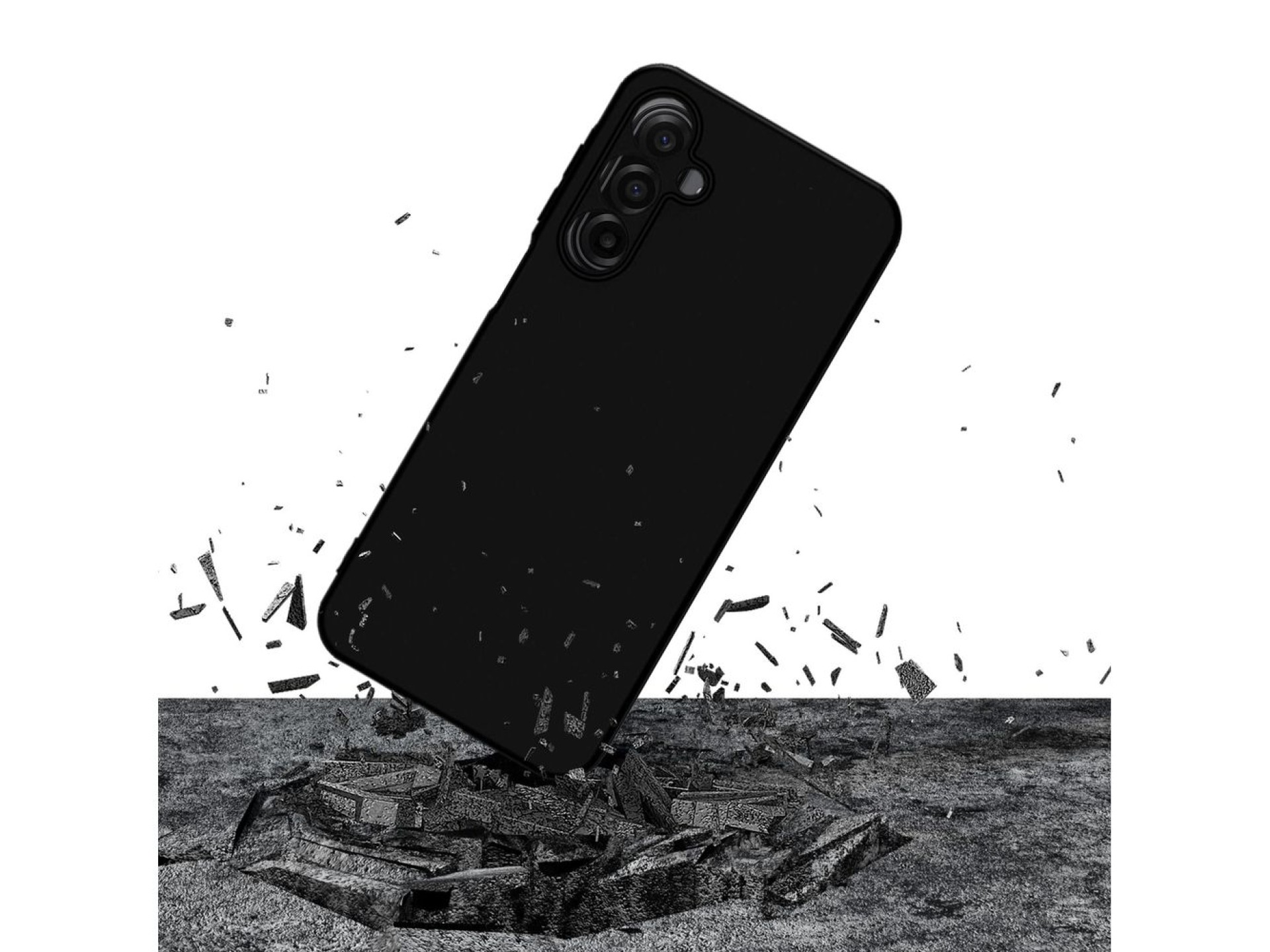 Capa de silicone 3mk para Samsung Galaxy A17 5G - Preta