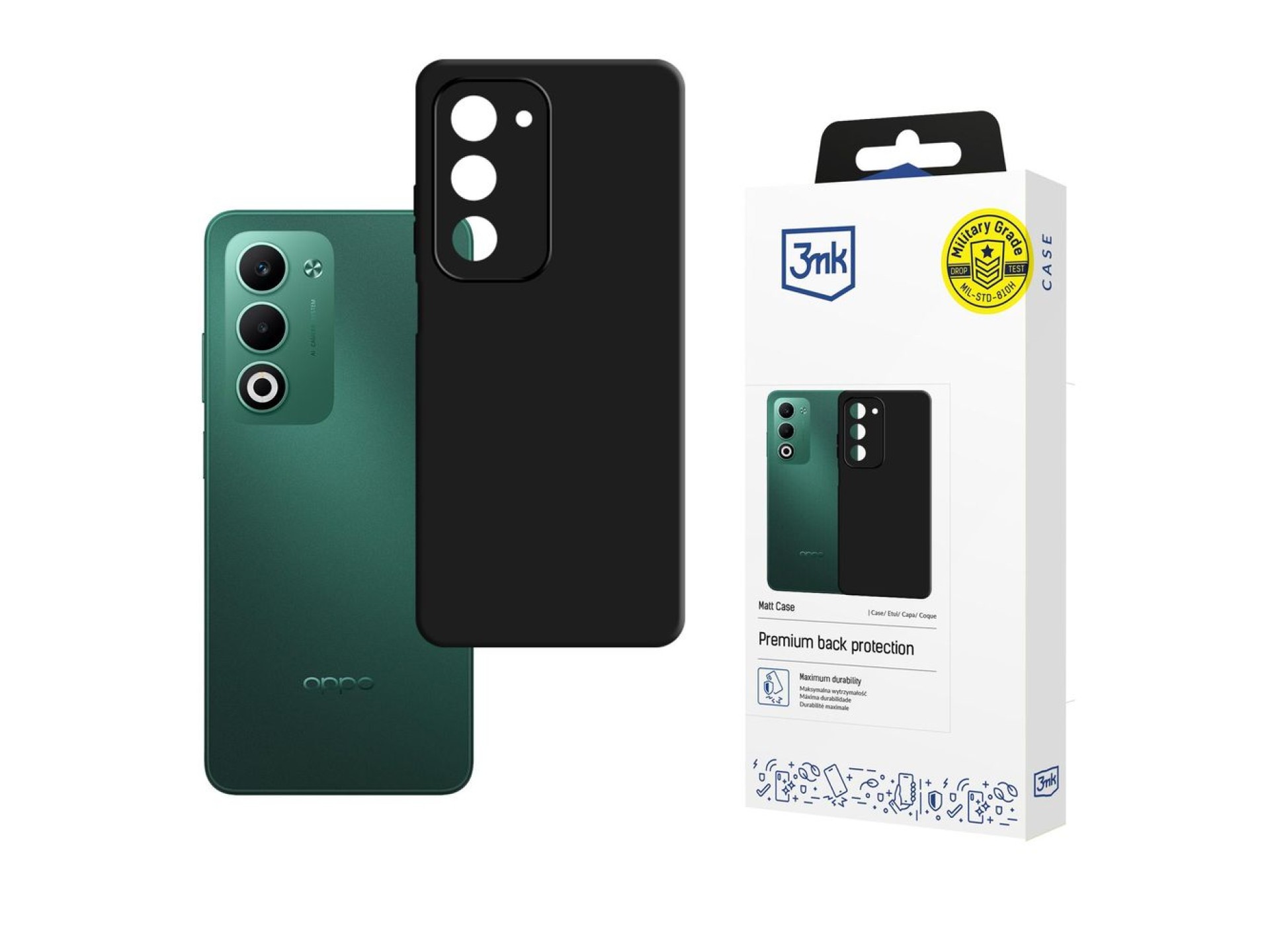 3mk Matt Case for Oppo A5 5G - Black