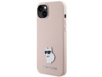 Funda de silicona Karl Lagerfeld Choupette con pin metálico para iPhone 15 Plus / 14 Plus - Rosa Funda de silicona Karl Lagerfeld Choupette con pin metálico para iPhone 15 Plus / 14 Plus - Rosa