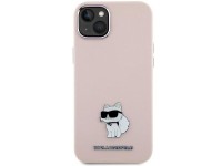 Funda de silicona Karl Lagerfeld Choupette con pin metálico para iPhone 15 Plus / 14 Plus - Rosa Funda de silicona Karl Lagerfeld Choupette con pin metálico para iPhone 15 Plus / 14 Plus - Rosa
