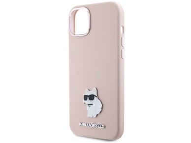 Funda de silicona Karl Lagerfeld Choupette con pin metálico para iPhone 15 Plus / 14 Plus - Rosa Funda de silicona Karl Lagerfeld Choupette con pin metálico para iPhone 15 Plus / 14 Plus - Rosa