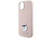 Funda de silicona Karl Lagerfeld Choupette con pin metálico para iPhone 15 Plus / 14 Plus - Rosa Funda de silicona Karl Lagerfeld Choupette con pin metálico para iPhone 15 Plus / 14 Plus - Rosa