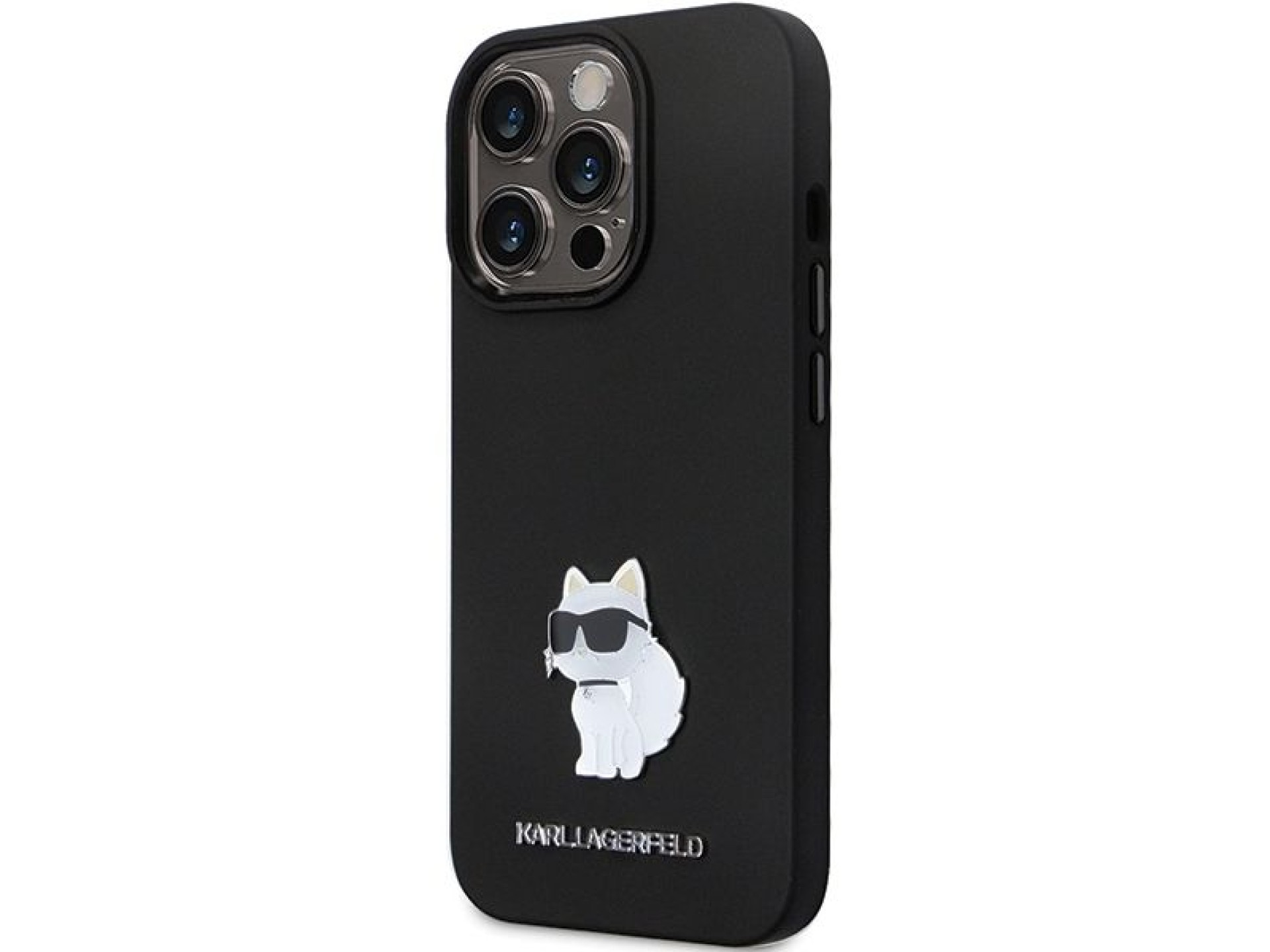 Karl Lagerfeld KLHCP13LSMHCNPK case for iPhone 13 Pro / 13 - black Silicone C Metal Pin