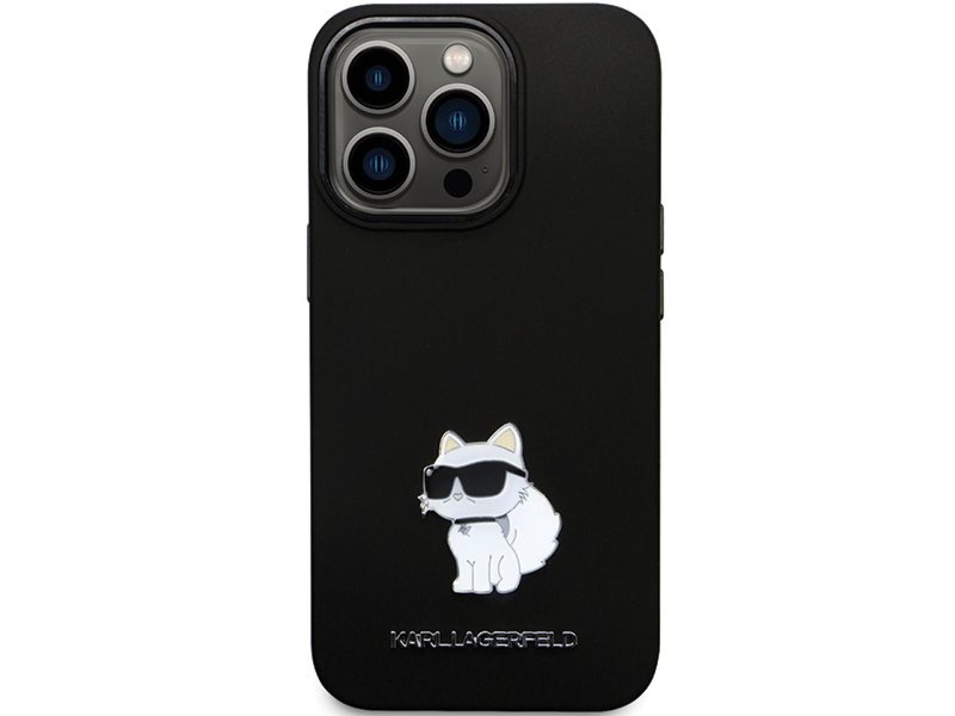 Karl Lagerfeld KLHCP13LSMHCNPK case for iPhone 13 Pro / 13 - black Silicone C Metal Pin