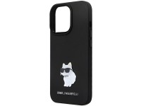 Karl Lagerfeld KLHCP13LSMHCNPK case for iPhone 13 Pro / 13 - black Silicone C Metal Pin Karl Lagerfeld KLHCP13LSMHCNPK case for iPhone 13 Pro / 13 - black Silicone C Metal Pin