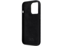 Capa Karl Lagerfeld KLHCP14LSMHCNPK para iPhone 14 Pro - Silicone preto com pino met�lico