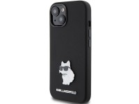 Capa de silicone Karl Lagerfeld Choupette com alfinete de metal para iPhone 15 Plus / 14 Plus - pret Capa de silicone Karl Lagerfeld Choupette com alfinete de metal para iPhone 15 Plus / 14 Plus - pret