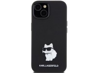 Capa de silicone Karl Lagerfeld Choupette com alfinete de metal para iPhone 15 Plus / 14 Plus - pret Capa de silicone Karl Lagerfeld Choupette com alfinete de metal para iPhone 15 Plus / 14 Plus - pret