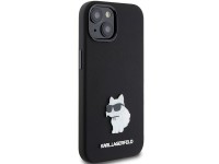Capa de silicone Karl Lagerfeld Choupette com alfinete de metal para iPhone 15 Plus / 14 Plus - pret Capa de silicone Karl Lagerfeld Choupette com alfinete de metal para iPhone 15 Plus / 14 Plus - pret