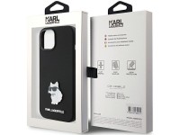 Capa de silicone Karl Lagerfeld Choupette com alfinete de metal para iPhone 15 Plus / 14 Plus - pret Capa de silicone Karl Lagerfeld Choupette com alfinete de metal para iPhone 15 Plus / 14 Plus - pret