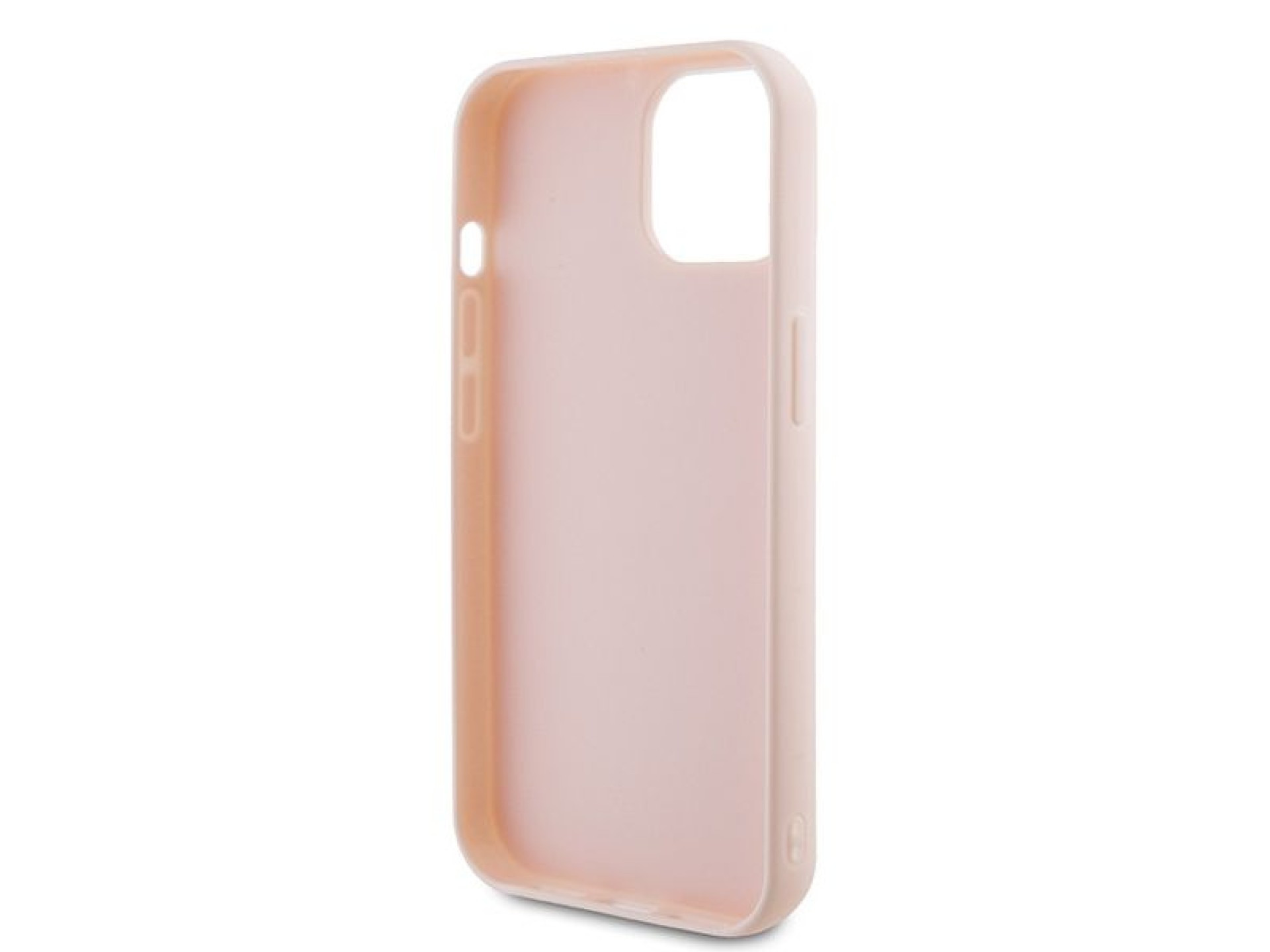 Capa para iPhone 15 Plus com logo Karl Lagerfeld em 3D com glitter - rosa