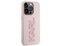 Funda con logo de goma 3D brillante de Karl Lagerfeld para iPhone 15 Pro Max - rosa Funda con logo de goma 3D brillante de Karl Lagerfeld para iPhone 15 Pro Max - rosa