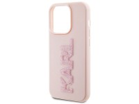 Funda con logo de goma 3D brillante de Karl Lagerfeld para iPhone 15 Pro Max - rosa Funda con logo de goma 3D brillante de Karl Lagerfeld para iPhone 15 Pro Max - rosa