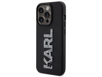 Capa para iPhone 15 Pro Max com logo Karl Lagerfeld em 3D com glitter - preta Capa para iPhone 15 Pro Max com logo Karl Lagerfeld em 3D com glitter - preta