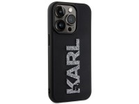 Capa para iPhone 15 Pro Max com logo Karl Lagerfeld em 3D com glitter - preta Capa para iPhone 15 Pro Max com logo Karl Lagerfeld em 3D com glitter - preta