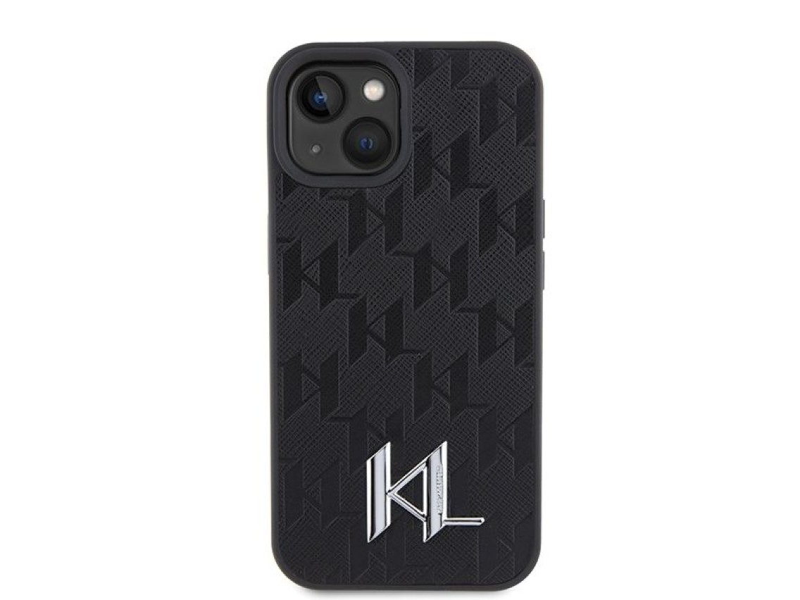 Karl Lagerfeld KLHCP15SPKLPKLK iPhone 15 / 14 / 13 6.1" black/black hardcase Leather Monogram Hot St