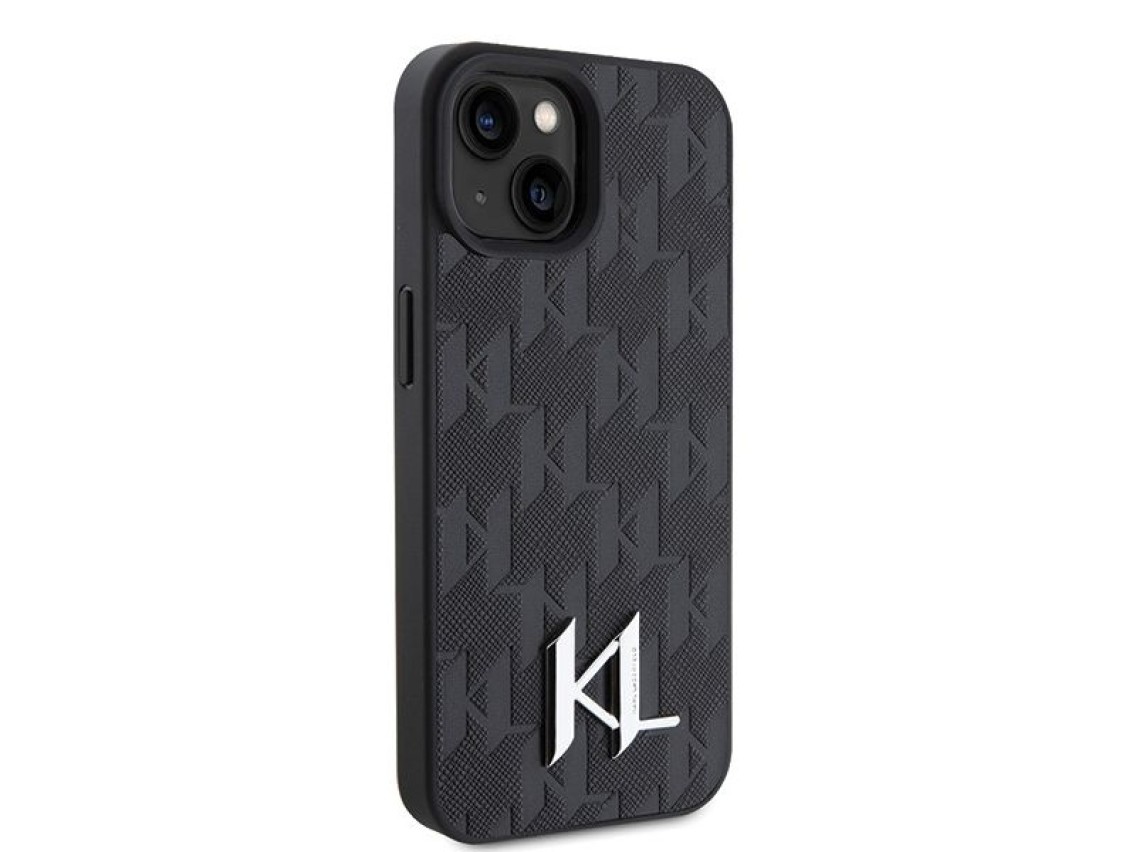 Karl Lagerfeld KLHCP15SPKLPKLK iPhone 15 / 14 / 13 6.1" black/black hardcase Leather Monogram Hot St