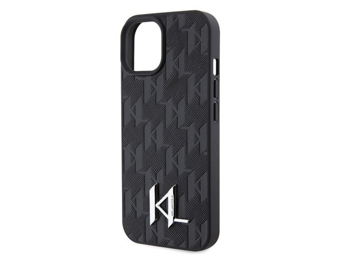 Karl Lagerfeld KLHCP15SPKLPKLK iPhone 15 / 14 / 13 6.1" black/black hardcase Leather Monogram Hot St